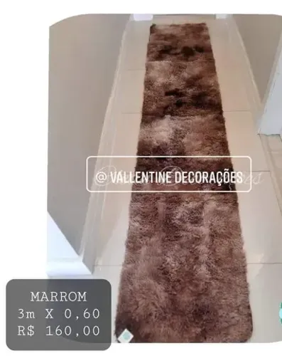 Tapete Passadeira Pelo Alto- Medida 3,0x0,60 