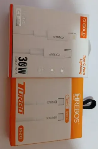 Cabo Turbo Tipo C Lightning 30W 1 Metro AlphaGold CB-50