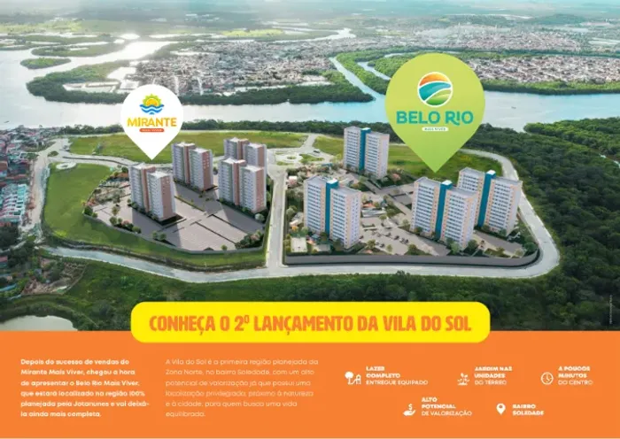 Apartamento em Condomínio Fechado - Belo Rio Mais Viver - Zona Norte, Soledade