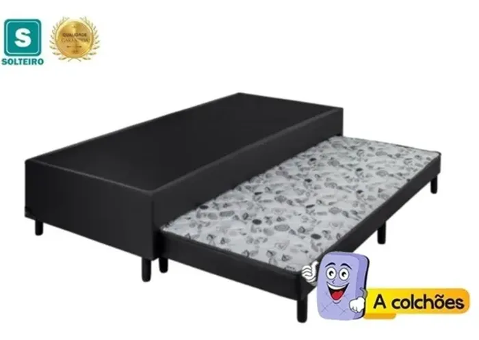 Cama Box Solteiro 78x188 C/ Aux. Espuma