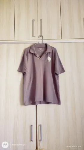 Camiseta Polo Colombo Masculina Cinza