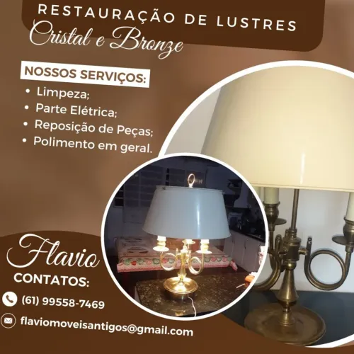 Restauração de lustres antigos de cristal  e bronze 