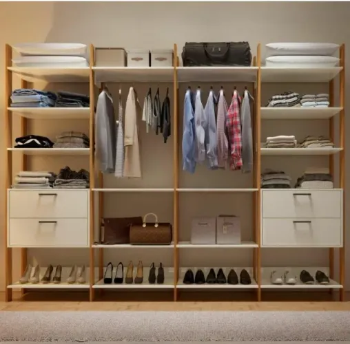 Closet 4 Torres TW406 Off White/Freijó Dalla Costa.