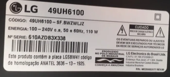 LG 49UH6100 Fonte e Sinal (preços na descrição)