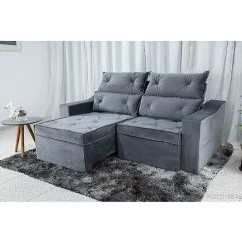 Sofá Retrátil e Reclinável 3 Lugares Moscou 2.00m rf66m