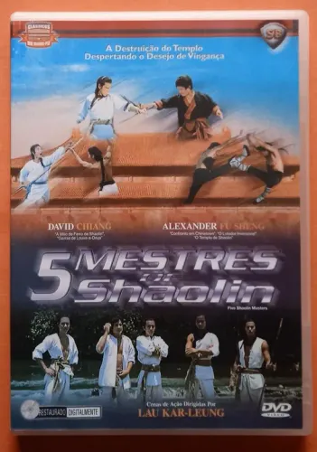 Dvd 5 Mestres de Shaolin (China Vídeo)
