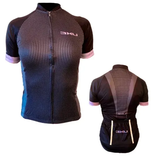 Camisa Ciclismo Feminina Refactor Targa com Ziper Inteiro