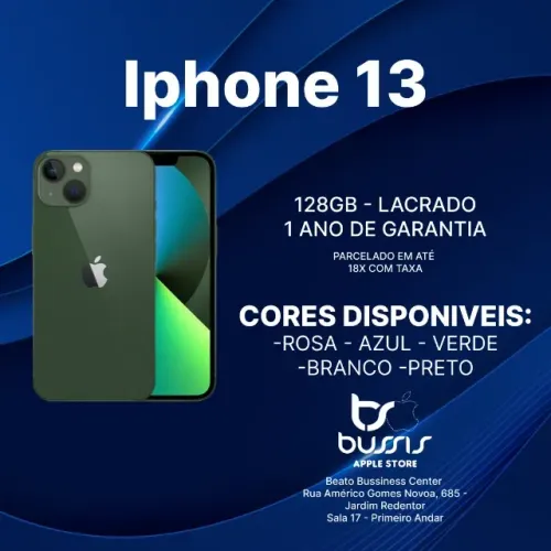 Iphone 13 128 Gb Verde | Lacrado Novo | Loja Fisica