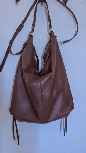 Bolsa couro marrom