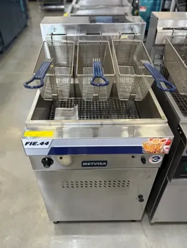 Fritadeira eletrica com 3 cesto de 1kg alta potencia de 18.000w (alef)