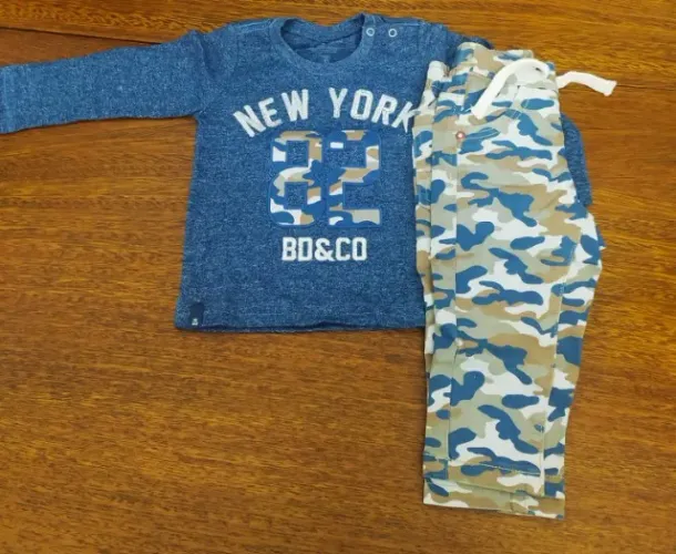 Camisa Longa Com Calça Saruel - Tamanho 3 Anos