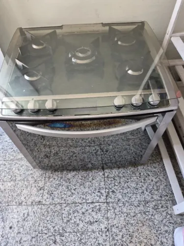 Fogão de imbutir 5 bocas linha inox espelhado kitchen
