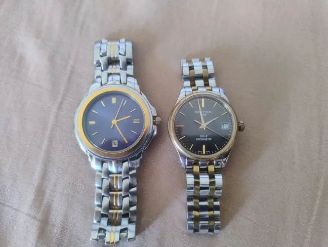 Relógios Certina e Bulova.