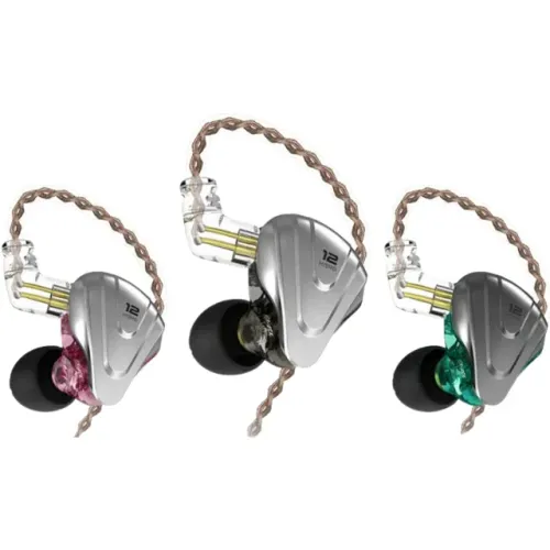 Fone KZ ZSX In-Ear Retorno12 Drivers HIFI Graves Potentes Sem Microfone Cores Variadas