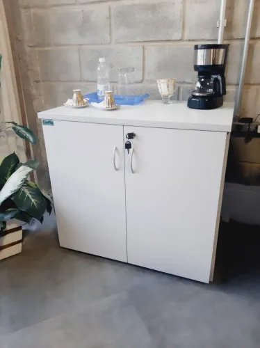 Armário de escritório cinza cristal