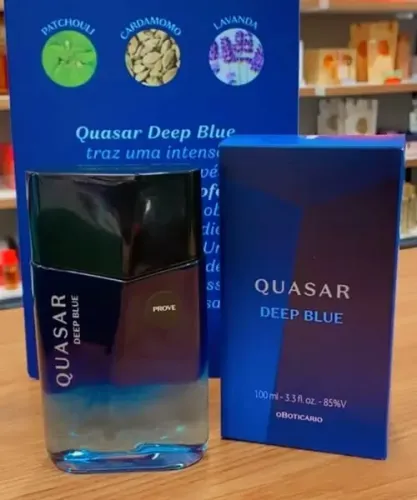 Perfume Quasar Deep Blue masculino 100 ml, o boticário