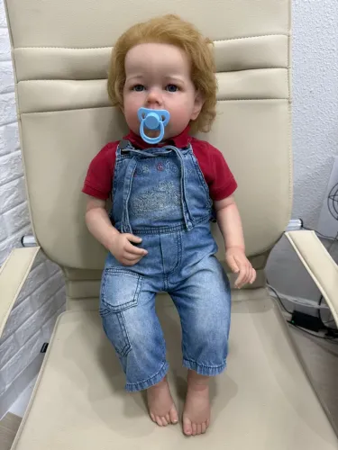 Boneca Bebê Reborn realista perfeito estado 50cm
