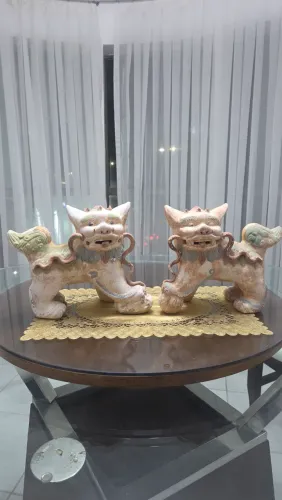 Cães Chineses De Fu Satsuma escultura artesanato decoração 