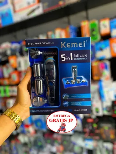 BARBEADOR ELÉTRICO KEMEI 5 EM 1 KM-690