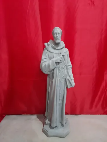 Estátua São Francisco de Assis em cimento para decoração