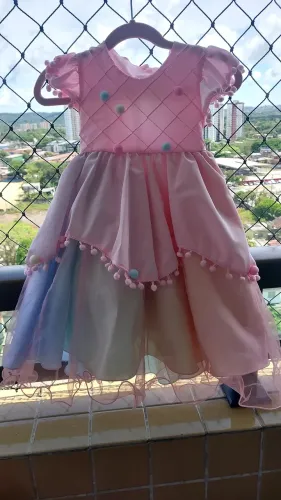 Fantasia circo rosa completa para bebê 1 ano