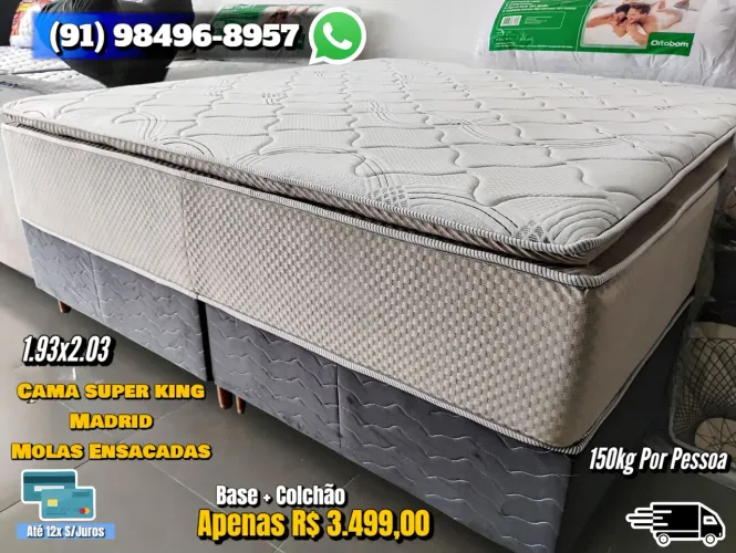 CAMA SUPER KING MADRID PREMIUM MOLAS ENSACADAS 