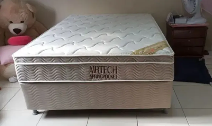 Cama Box Casal 138x188 Casal Padrão Molas Ensacadas