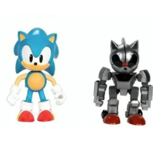 Action Figures Sonic e Mecha Sonic (nunca tirados da caixa)