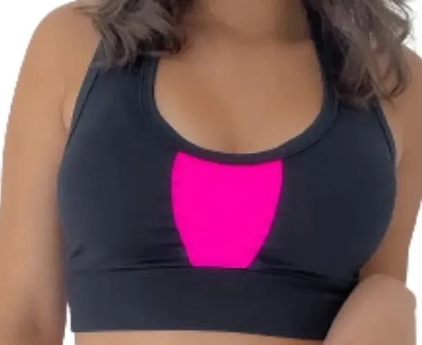 Top com Bojo, esportivo kit 20 peças, preto com detalhe em DrayFir, várias cores