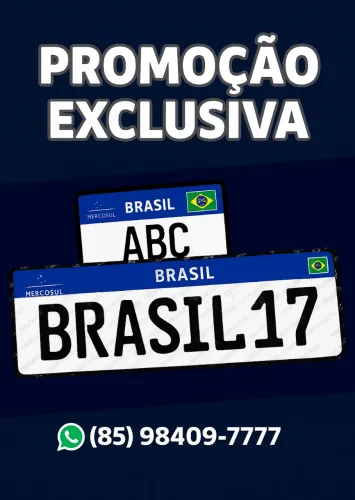 Promoção placa veiculares 