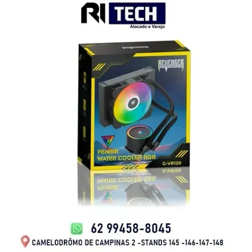 Water Cooler 120mm Intel ou AMD Led RGB TDP 200W G-VR120 Revenger