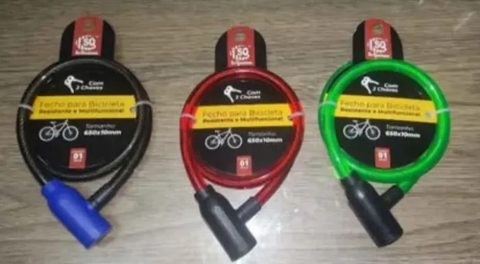 Cadeado Para Bicicleta E Moto Anti-Furto Com Duas Chaves Resistente E Multifuncional