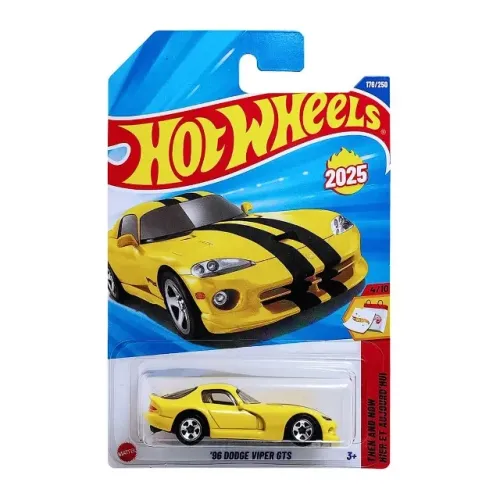 Carrinho Hot Wheels 96 Dodge Viper Amarelo Gts 2025