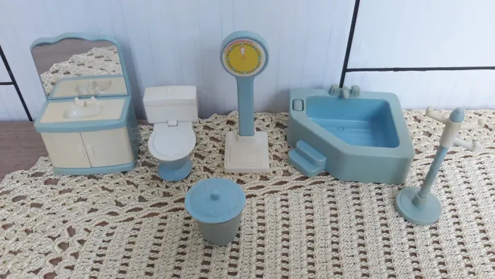 BANHEIRO DA BONECA PAULA BRINK  - BRINQUEDO ANTIGO 