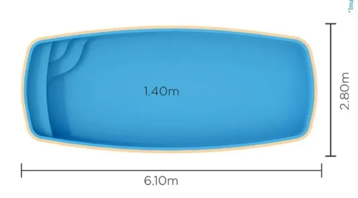 Piscina de fibra direto de fabrica para o seu lazer