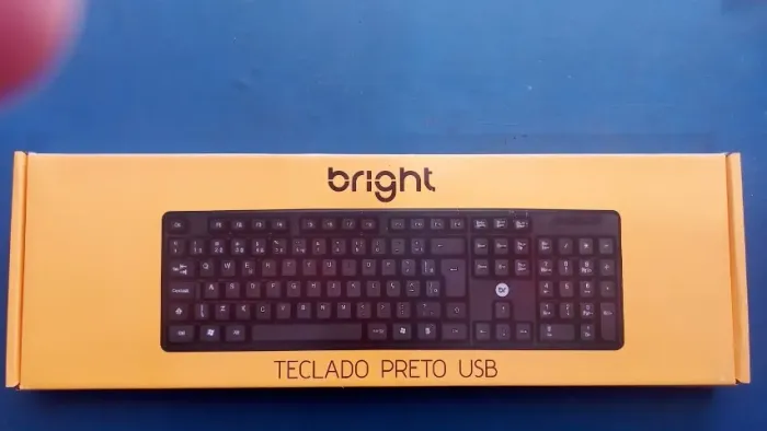 TECLADO PRETO USB BRIGHT NOVO LACRADO FRETE GRÁTIS PARA MACEIÓ