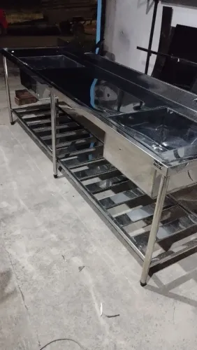Bancada com cuba/ tanque/ inox