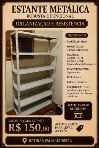 estante de ferro 6 andares