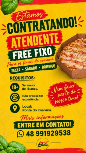 Atendente para finais de semana