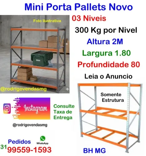 Mini Porta Pallets inicial novo moveis indústria auto supermercado estoque loja logística