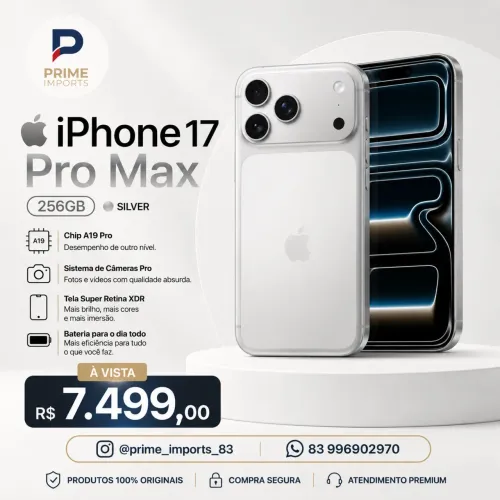 Iphone 17 Pro Max, 256gb, Silver, lacrado