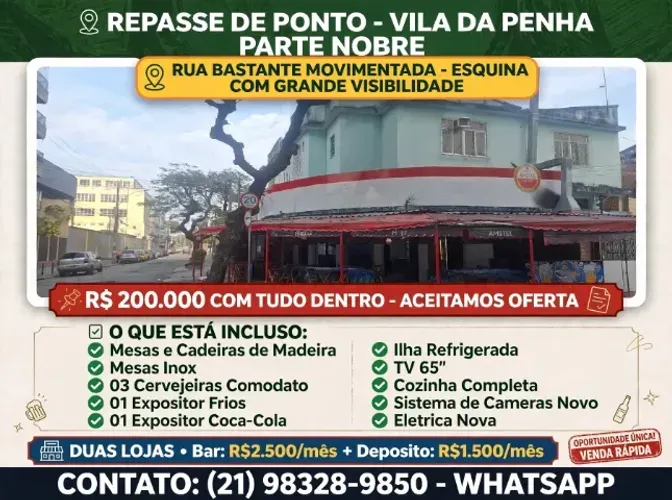 PASSO PONTO COMERCIAL BAR E RESTAURANTE MONTADO - VILA DA PENHA