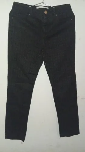 Calça Preta Jacquard Texturizada A Collection Tam. 38