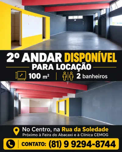 Prédio comercial em Goiana (disponível apenas o segundo andar) com 100m2
