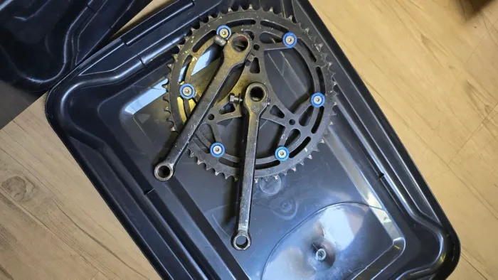 Pedivela de chaveta Single speed ou fixa + coroa 46d