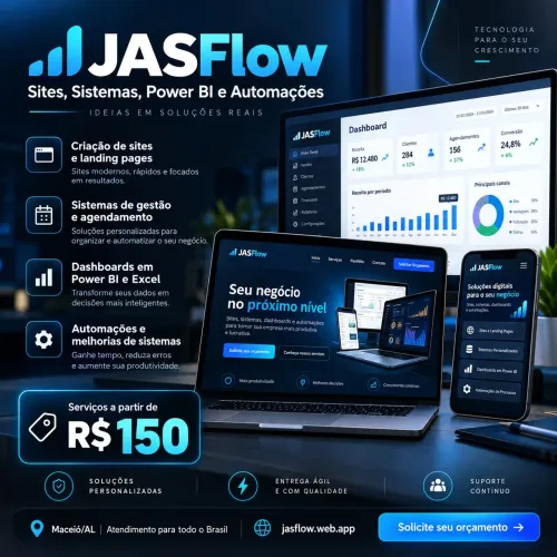 JASFLOW TECNOLOGIA . SOLUÇOES PARA O SEU DIA A DIA .