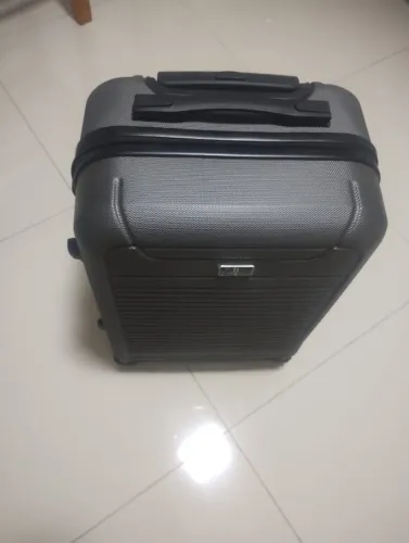 Mala de Bordo 10 kg Abs 4 Rodas Cinza