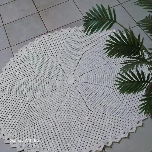 Tapete de crochê para sala
