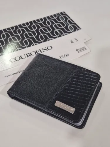 Carteira média completa em couro Legítimo Original da Couro Fino 