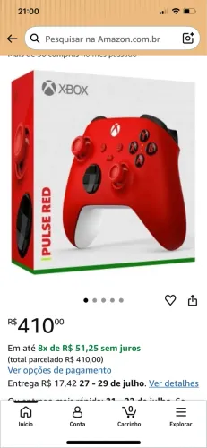 CONTROLE XBOX PULSE RED